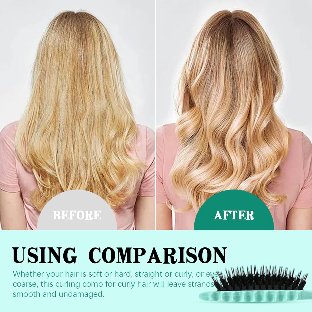 MAYCREATE Hair Brush for Women, Paddle Hair Comb for Women Girls, Curl Defining Styling Brush, Nylon Bristles Massage Brush Air Cushion Comb for Home or Salon Combing and Shaping MAYCREATE Hair Brush for Women, Paddle Hair Comb for Women Girls, Curl Defining Styling Brush, Nylon Bristles Massage Brush Air Cushion Comb for Home or Salon Combing and Shaping